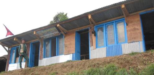 Temporary Learning Center at Dabchung village - July 2015